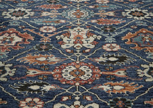 12x15 Navy, Burnt Orange, Beige Color Hand Knotted Oushak Wool Arts & Crafts Oriental Rug