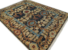 LoomBloom Multi Color Multi Size Hand Knotted Arts & Crafts/Mission Stained Glass Oushak Wool Oriental Area Rug