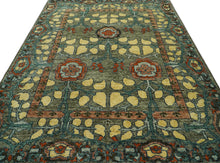 LoomBloom Multi Color Multi Size Hand Knotted Arts & Crafts/Mission Stained Glass Oushak Wool Oriental Area Rug