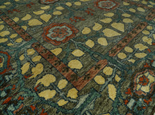 LoomBloom Multi Color Multi Size Hand Knotted Arts & Crafts/Mission Stained Glass Oushak Wool Oriental Area Rug