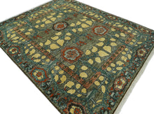 LoomBloom Multi Color Multi Size Hand Knotted Arts & Crafts/Mission Stained Glass Oushak Wool Oriental Area Rug