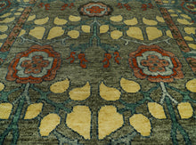 LoomBloom Multi Color Multi Size Hand Knotted Arts & Crafts/Mission Stained Glass Oushak Wool Oriental Area Rug