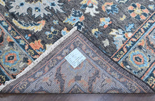8x10 Gray, Blue, Aqua Color Hand Knotted Oushak Wool Arts and Crafts Oriental Rug