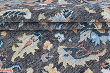 8x10 Gray, Blue, Aqua Color Hand Knotted Oushak Wool Arts and Crafts Oriental Rug