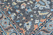 8x10 Gray, Blue, Aqua Color Hand Knotted Oushak Wool Arts and Crafts Oriental Rug