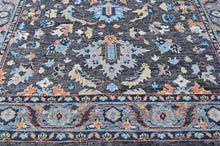8x10 Gray, Blue, Aqua Color Hand Knotted Oushak Wool Arts and Crafts Oriental Rug