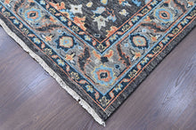 8x10 Gray, Blue, Aqua Color Hand Knotted Oushak Wool Arts and Crafts Oriental Rug