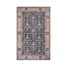 Multi Sizes Micro Printed Hand Woven Polyester Oriental Area Rug Charcoal, Peach Color - Oriental Rug Of Houston