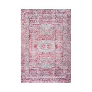 Multi Size Handmade Hand-Woven Micro Printed Polyester Traditional Oriental Area Rug Orange, Ivory Color