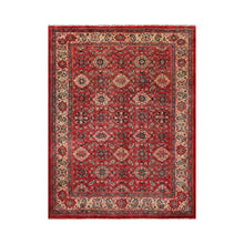 8'10" x 11'7" Hand Knotted 100% Wool Traditional Mahal Oriental Area Rug Red