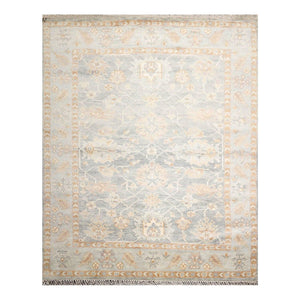 Multi Sizes Light Gray, Slate Color Hand Knotted Transitional 100% Wool Oriental Area Rug - Oriental Rug Of Houston