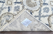 3'6x5'6 Ivory, Gray, Blue Color Hand Knotted Oushak Wool Transitional Oriental Rug