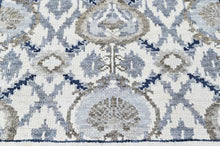 3'6x5'6 Ivory, Gray, Blue Color Hand Knotted Oushak Wool Transitional Oriental Rug