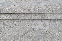 9x12 Gray, Beige, Slate Color Hand Knotted Oushak Wool Transitional Oriental Rug