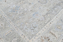 9x12 Gray, Beige, Slate Color Hand Knotted Oushak Wool Transitional Oriental Rug
