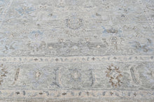 9x12 Gray, Beige, Slate Color Hand Knotted Oushak Wool Transitional Oriental Rug