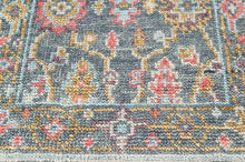 Multi Size Hand Knotted Wool Teal, Blush Oushak Arts and Crafts Rug