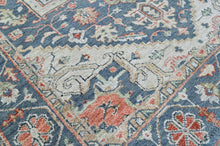 8'3x12 Slate, Beige, Blush Color Hand Knotted Oushak Wool  Oriental Rug