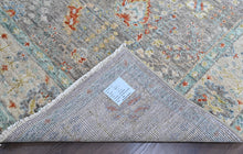 9x12 Gray, Beige, Aqua Color Hand Knotted Oushak Wool Transitional Oriental Rug