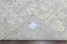8x10 Gray, Slate, Multi Color Hand Knotted Oushak Wool Transitional Oriental Rug