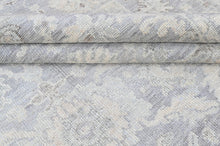 8x10 Gray, Slate, Multi Color Hand Knotted Oushak Wool Transitional Oriental Rug