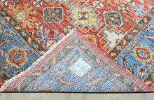 Multi Size Hand Knotted Wool Rust, Blue Oushak Transitional Rug