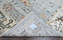 8x10 Slate, Gray, Brown Color Hand Knotted Oushak Wool Transitional Oriental Rug