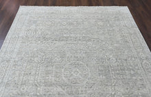 8x10 Tone on Tone Gray, , Color Hand Knotted Oushak Wool Traditional Oriental Rug