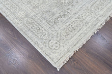 8x10 Tone on Tone Gray, , Color Hand Knotted Oushak Wool Traditional Oriental Rug