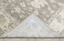 Multi Size Hand Knotted Wool Gray, Ivory Oushak Transitional Rug