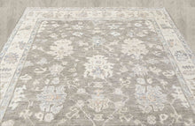 Multi Size Hand Knotted Wool Gray, Ivory Oushak Transitional Rug