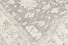 Multi Size Hand Knotted Wool Gray, Ivory Oushak Transitional Rug