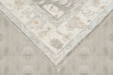 Multi Size Hand Knotted Wool Gray, Ivory Oushak Transitional Rug