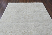 8x10 Tone on Tone Gray, , Color Hand Knotted Oushak Wool Transitional Oriental Rug