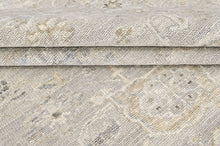 Multi Size Hand Knotted Wool Beige, Gray Oushak Transitional Rug