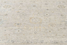 Multi Size Hand Knotted Wool Beige, Gray Oushak Transitional Rug