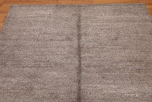 5x8 Brown Hand Knotted Textured Ombre 100% Wool & Banana Silk Oriental Area rug - Oriental Rug Of Houston