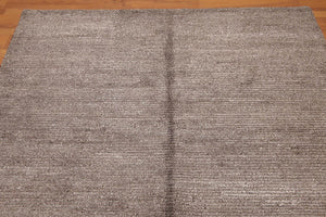 5x8 Brown Hand Knotted Textured Ombre 100% Wool & Banana Silk Oriental Area rug - Oriental Rug Of Houston