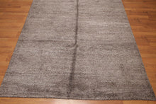 5x8 Brown Hand Knotted Textured Ombre 100% Wool & Banana Silk Oriental Area rug - Oriental Rug Of Houston