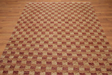 6x9 Rust Hand Knotted Samad Geometric 100% Wool Oriental Area Rug - Oriental Rug Of Houston