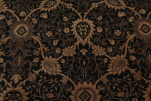 5x8 Black Machine Made Louis De Poortere Ornate Wool Oriental Area Rug - Oriental Rug Of Houston