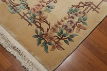 4'x6' Beige Hand Woven Traditional Wool Oriental Area Rug