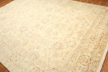 9x12 Beige, Aqua, Brown Color Hand Knotted  Wool Traditional Oriental Rug