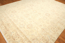 9x12 Beige, Aqua, Brown Color Hand Knotted  Wool Traditional Oriental Rug
