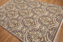 6x9 Brown, Beige Hand knotted Transitional Wool Oriental Area Rug - Oriental Rug Of Houston