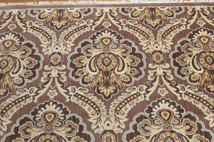 6x9 Brown, Beige Hand knotted Transitional Wool Oriental Area Rug - Oriental Rug Of Houston