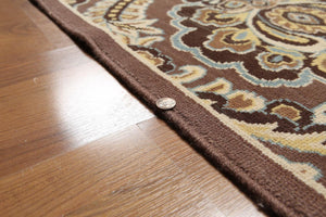 6x9 Brown, Beige Hand knotted Transitional Wool Oriental Area Rug - Oriental Rug Of Houston