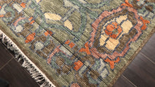LoomBloom Multi Color Multi Size Hand Knotted Arts & Crafts/Mission Stained Glass Oushak Wool Oriental Area Rug