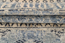 Multi Size Hand Knotted Wool Blue, Gray Tribal Moroccan Rug