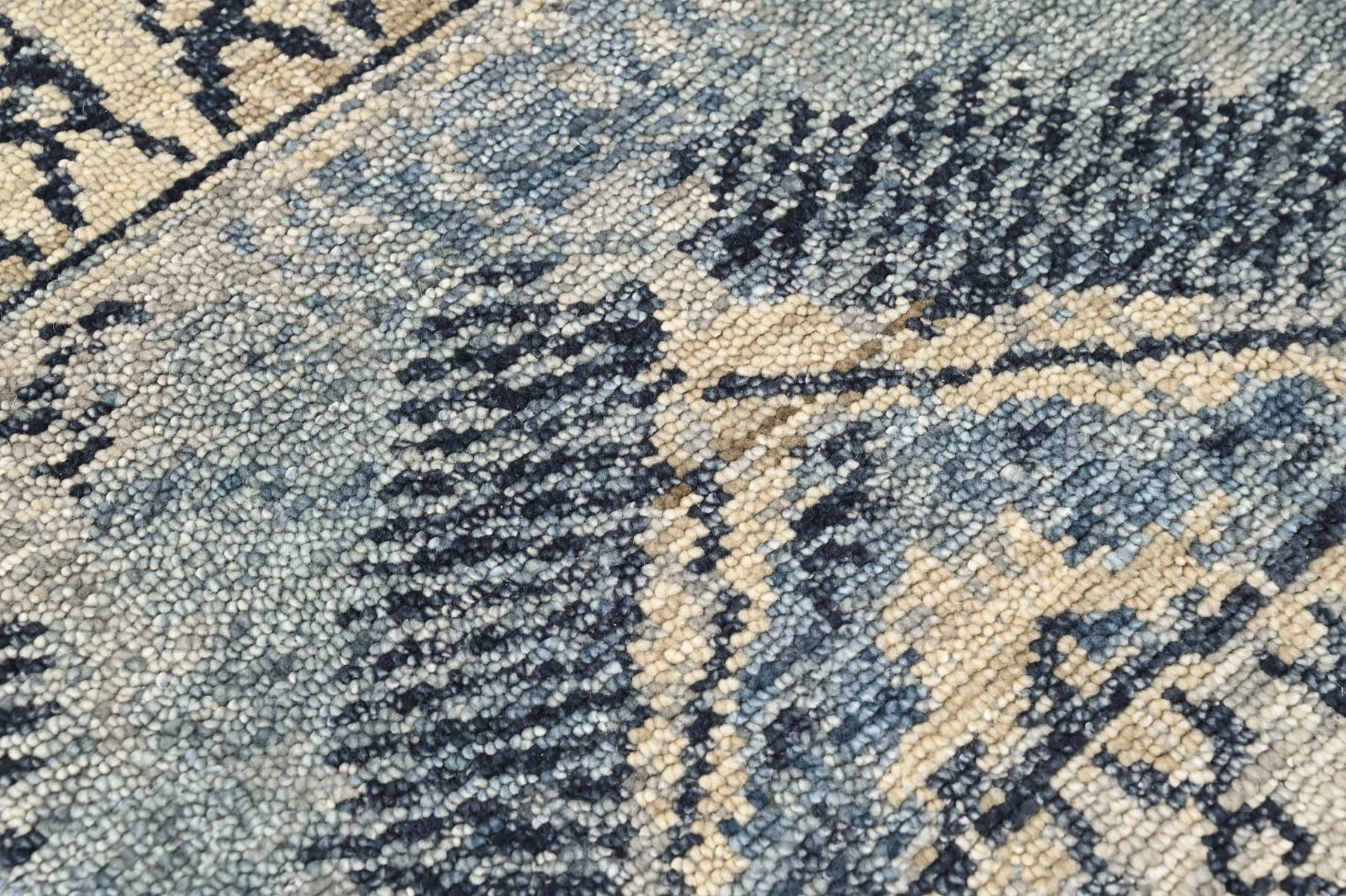 Matlab Blue Rug Multi Size Hand Knotted Wool Blue Oushak Moroccan Rug – Oriental Rug Of ...